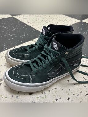Vans x Independent Sk8-Hi Pro - Spruce Green Skate Shoes - Rare Collab